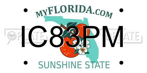 IC83PM Florida License Plate