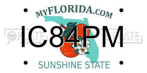 IC84PM Florida License Plate