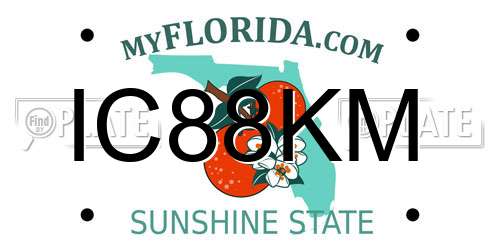 IC88KM Florida License Plate