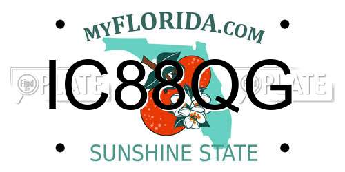 IC88QG Florida License Plate