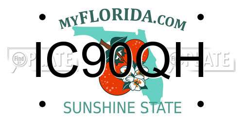 IC90QH Florida License Plate