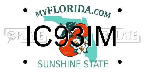 IC93IM Florida License Plate