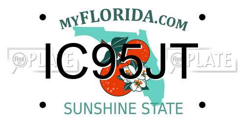 IC95JT Florida License Plate