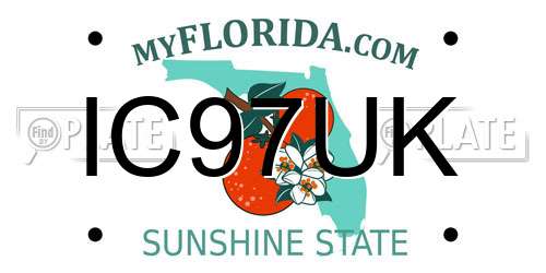 IC97UK Florida License Plate