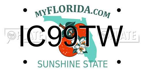 IC99TW Florida License Plate