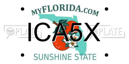 ICA5X Florida License Plate