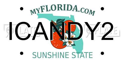 ICANDY2 Florida License Plate
