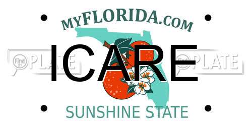 ICARE Florida License Plate