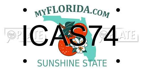 ICAS74 Florida License Plate