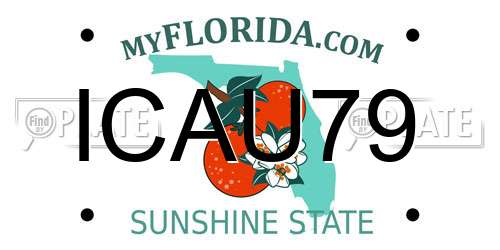 ICAU79 Florida License Plate