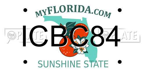 ICBC84 Florida License Plate