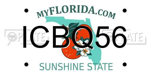 ICBQ56 Florida License Plate