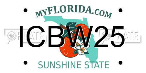 ICBW25 Florida License Plate