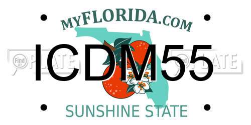 ICDM55 Florida License Plate