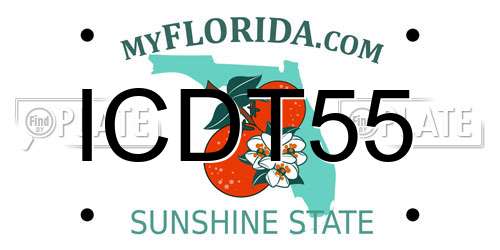 ICDT55 Florida License Plate