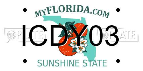 ICDY03 Florida License Plate
