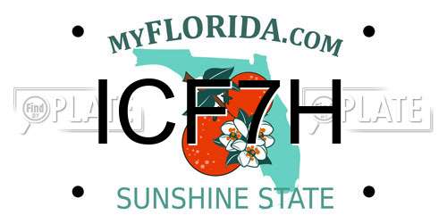 ICF7H Florida License Plate