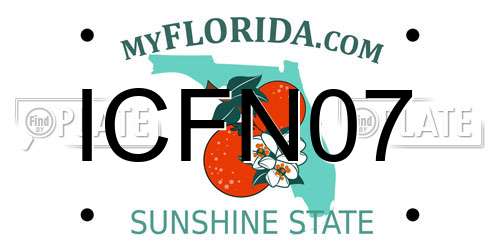 ICFN07 Florida License Plate
