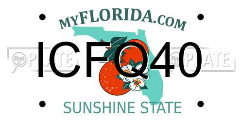 ICFQ40 Florida License Plate