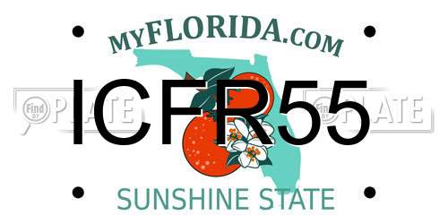 ICFR55 Florida License Plate