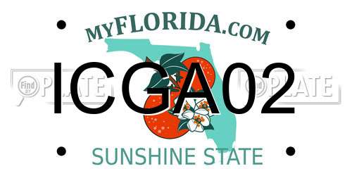 ICGA02 Florida License Plate