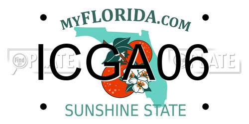 ICGA06 Florida License Plate