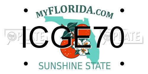 ICGE70 Florida License Plate