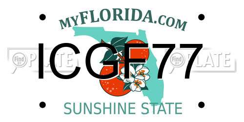 ICGF77 Florida License Plate