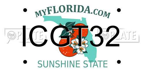 ICGT32 Florida License Plate