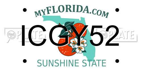 ICGY52 Florida License Plate