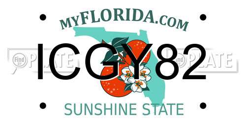 ICGY82 Florida License Plate