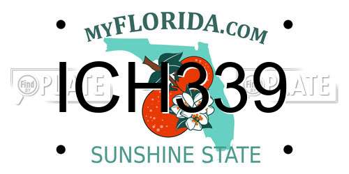 ICH339 Florida License Plate