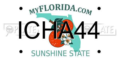 ICHA44 Florida License Plate