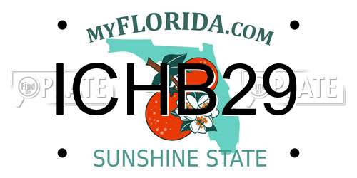 ICHB29 Florida License Plate