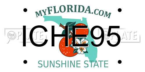 ICHE95 Florida License Plate