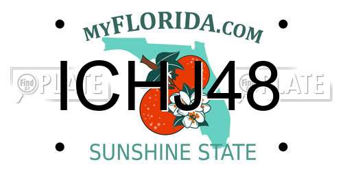 ICHJ48 Florida License Plate