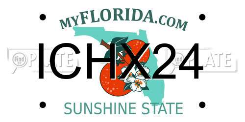 ICHX24 Florida License Plate
