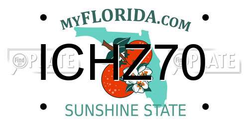 ICHZ70 Florida License Plate