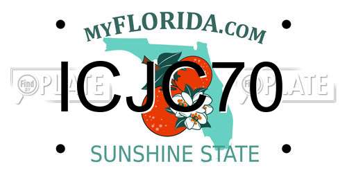 ICJC70 Florida License Plate