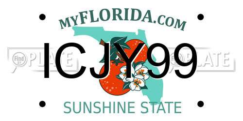 ICJY99 Florida License Plate