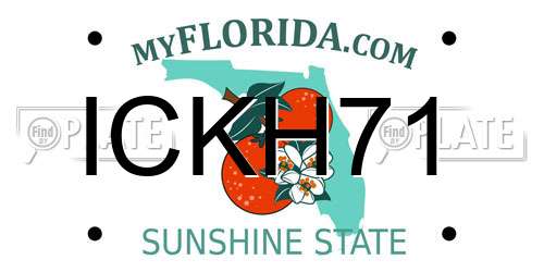 ICKH71 Florida License Plate