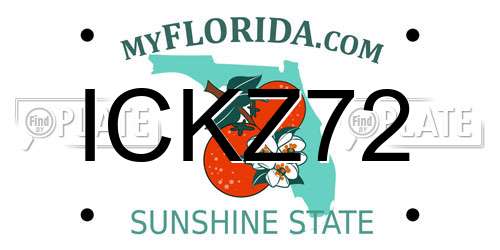 ICKZ72 Florida License Plate