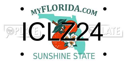 ICLZ24 Florida License Plate