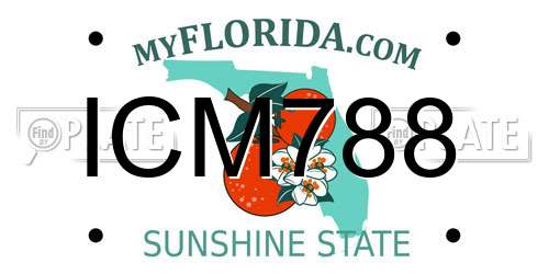 ICM788 Florida License Plate
