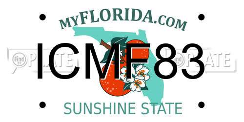 ICMF83 Florida License Plate