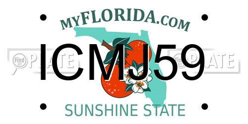 ICMJ59 Florida License Plate