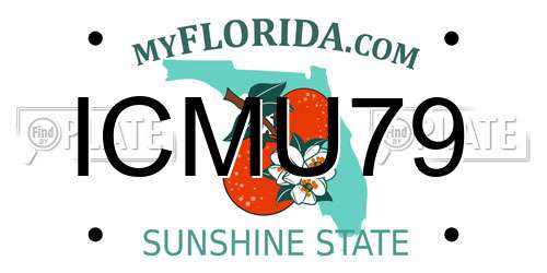 ICMU79 Florida License Plate