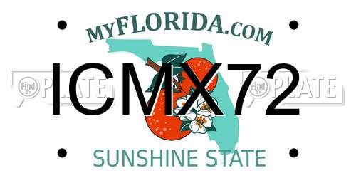 ICMX72 Florida License Plate