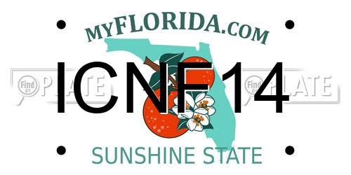 ICNF14 Florida License Plate