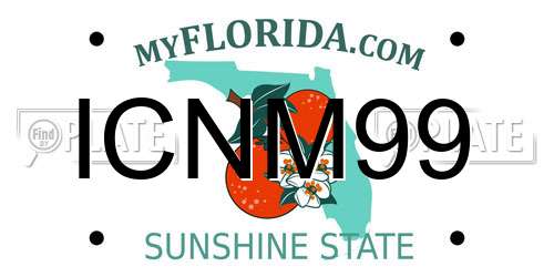 ICNM99 Florida License Plate